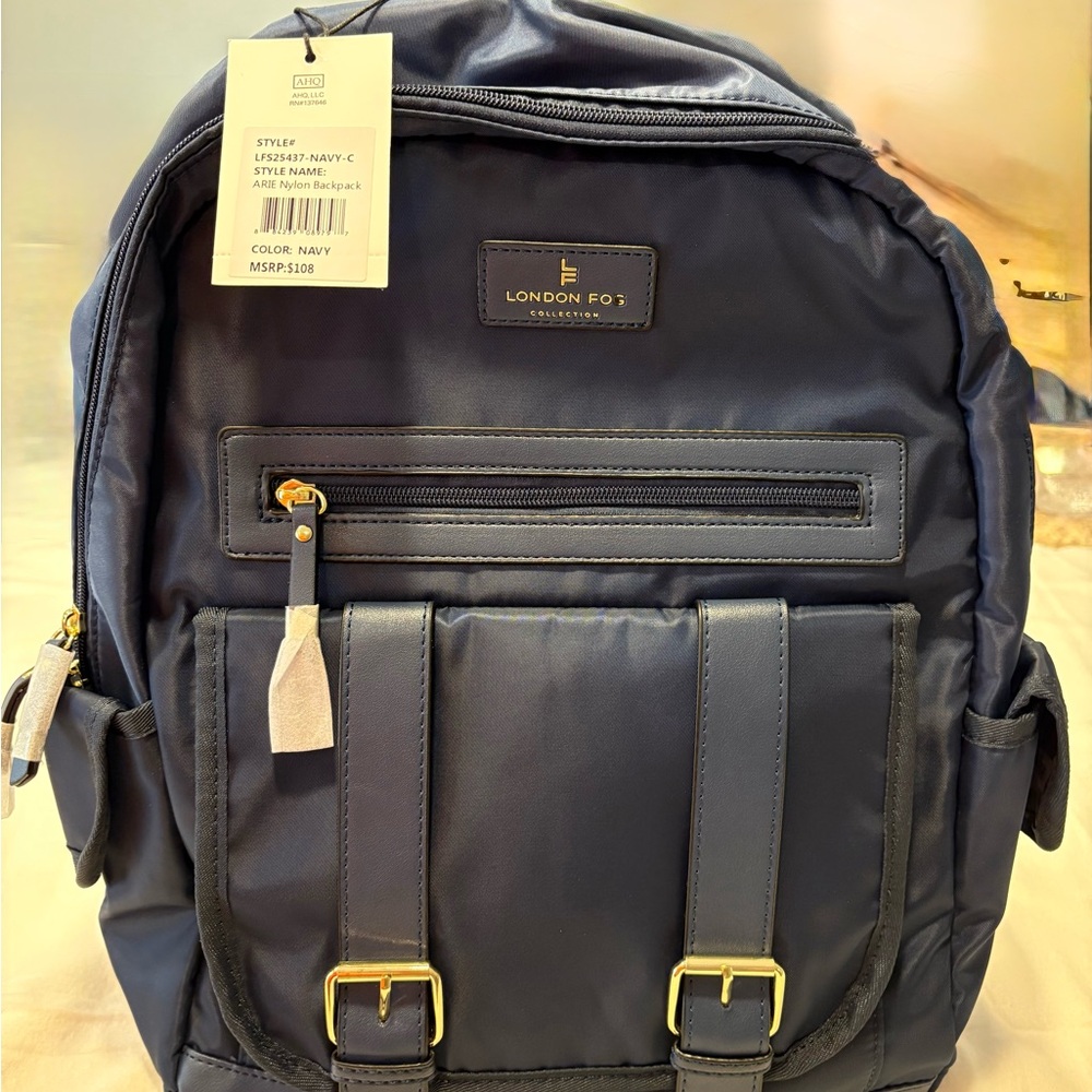 London Fog Navy Backpack 100th Anniversary Collection